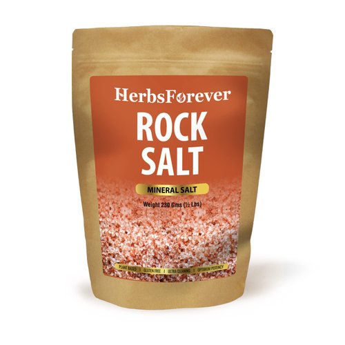 HerbsForever Rock Salt Powder – Mineral salt – Maintain Healthy Digestion and Appetite – Non GMO, Vegan – 230 Gms
