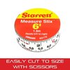 Starrett Tape Measure Stix with Adhesive Backing - Mount to Work Bench, Saw Table, Drafting Table - 3/4" x 6', English Metric, Left-Right Reading - SM66ME