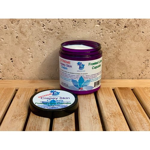 Extreme Crepey Skin Body & Face Cream With Hyaluronic Acid, Alpha Hydroxy and More, by Diva Stuff (Frosted Lime Cupcake)