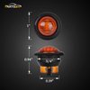 Partsam 2pcs 3/4" Mini Amber LED Marker Clearance Light Turn Signal Light Air Dam Lights, 3 Wires, 12V