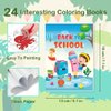 Aannanl 24 Mini Coloring Books Suitable for Children Aged 2-4 and 4-8，Small Party Gifts, Bulk Birthday Gifts, Gift Bag fillers, School Classroom Activities Including Dinosaurs, Pets, Mermaids