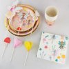57Pcs Fairy Disposable Tableware Set Flower Fairies Mushroom Party Plates Cups Napkins Sets Fairy Cake Topper Banner Fairy Party Decorations Supplies Girls Birthday Party Decor(10 Guests)