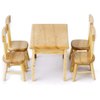 Miniature Dining Table & Chair Set for Dollhouse 1 12 Scale Wooden Furniture Model 5pcs House Mini Decoration Accessories DIY Hobby Gift (Wood)