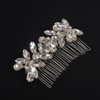 BERYUAN Clear Rhinestone Crystal Hair Comb Silver Rhinestone Bridal Hair Side Comb Teardrop Rhinestone Crystal Wedding Headpiece Dainty Rhinestone Hair Side Comb for Wedding Women Girls