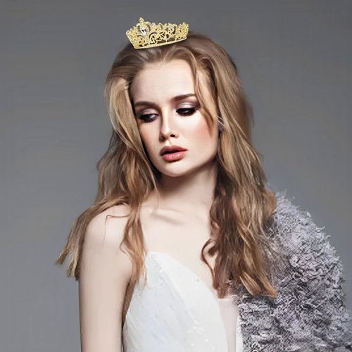 YARIEW Small Gold Crystal Crown Flower Bouquets Accessories Rhinestones Wedding Cake Topper Birthday Crown Cake Decorations Bridal Costume Cosplay Hair Accessories