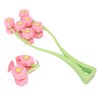Flower Type Massage Roller, face Massage Roller Plastic Material Letter Shaped face Massager (Pink)