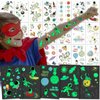 PHOGARY 20 Sheets Space Tattoos Stickers for Kids (Glow in the Dark), Children Fake Tattoos, Funny Temporary Tattoos as Outerspace Party Favors for Boys Girls Birthday, Waterproof