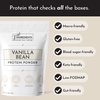 JUST INGREDIENTS Protein Powder | Vanilla Protein Powder Made with 100% Grass Fed, Non Denatured Whey | Four Different Protein Sources from Organic Whole Food Ingredients | 15 Servings | 22g Protein