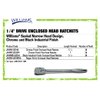 Williams JHWM-52EHFA 1/4-Inch Drive Enclosed Flex Head Ratchet with Chrome Finish