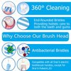 Replacement Brush Heads Fit for Braun Oral b, Compatible with Oral-B Pro 1000/2000/3000/5000/6000 Smart and Genius Electric Toothbrush, 12 Pcs