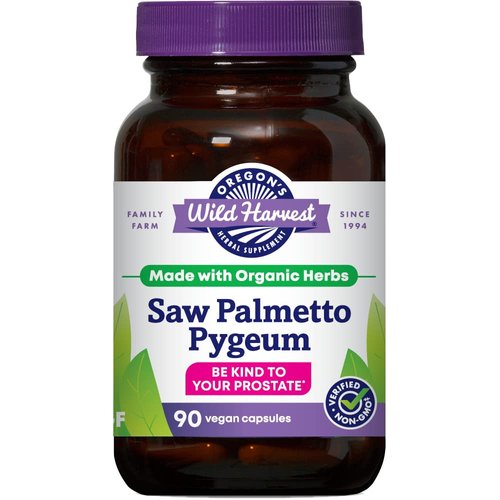 Oregon's Wild Harvest Saw Palmetto Pygeum Organic Herbal Supplement, 90 Count