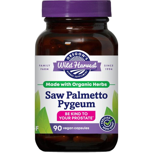 Oregon's Wild Harvest Saw Palmetto Pygeum Organic Herbal Supplement, 90 Count