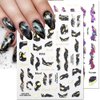 3D Marble Nail Stickers for Women 6 Colors Marble Nail Decals Blooming Nail Art Stickers Bronzing Nail Sticker Watercolor Smudge Self Adhesive Stickers for Nails Gold Foil Nail Designs Nail Supplies