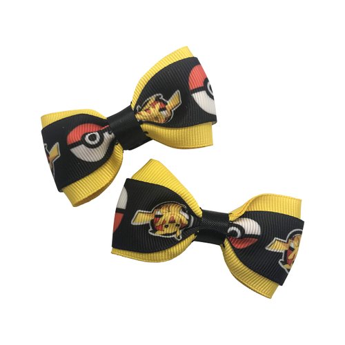 Amine Girls Hair Bow Set, Little Girl Bows, Pigtail Hair Bows, Toddler Hair Bows,
