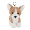 Apricot Lamb Corgi Dog Cute Keychain, Soft Stuffed Plush Keychain Toys for Kids’ Backpack, Purse, 5.1Inches