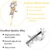 10PCS Crystal Hair Clips Vintage Rhinestone Hair Pin Metal Alloy Plume Bobby Pin Leafy Vine Hair Barrettes Stars Pearl Daisy Hair Accessories for Women Girls Brides