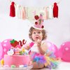 Strawberry 1st Birthday High Chair Tassels Banner Strawberry First Birthday Crown 1 Sweet Cake Topper Strawberry First Birthday Party Supplies
