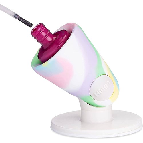 tweexy Hinge Untippable Nail Polish Bottle Holder | Anti-Spill Nail Polish Holder Stand, Tilted, IntelliStick Airlock Suction | Fingernail Painting, Nail Art Tools | Nail Polish Accessories (Unicorn)