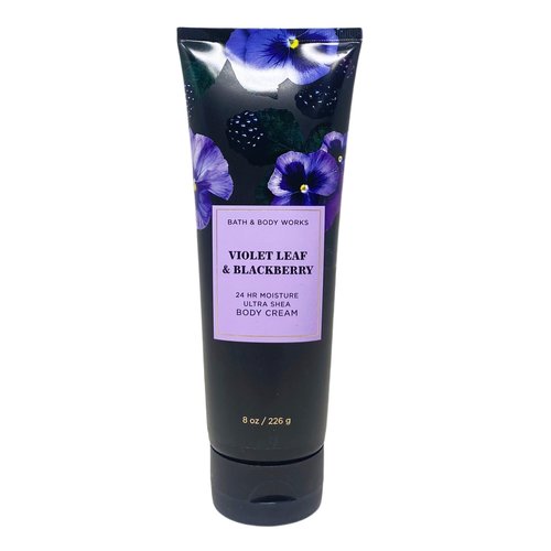 Bath & Body Works Violet Leaf & Blackberry 3 Piece Bundle - Body Cream - Shower Gel - Body Lotion - Full Size