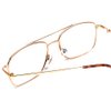 Calabria 8151 Mens 50mm Metal Aviator Reading Glasses Gold Full Lens Power +1.50