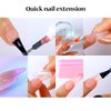 Dual Nail Form Kit, 480pcs Dual Forms for Polygel, Stiletto Coffin Ballerina Nail Extension Forms, 10pcs Nail Clips With Nail Gel Brush Pen Nail Files Buffer, Nail Extension Kit for Beginner
