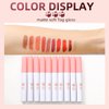 10 Colors Lipstick Tube Red Matte Velvet Lip Tint Stain Set, Natural Ingredients Lip Gloss Set, Waterproof & Long Lasting 24 Non-Sticky