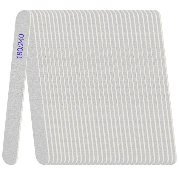 Nail File, Emery Boards for Nails 180/240 Grit Nail Files for Natural Nails Wood Double Sided Emory Fingernail Files Professional Reusable Manicure Pedicure limas para uñas (24 Packs)