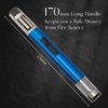 1300 ℃ Jet Torch Lighter Pen Style Adjustable Flame Refillable Gas Cigar Cigarette Lighter Fire Starter with Visible Gas Window,Blue