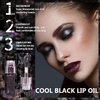 2PCS Magic Black Color Changing Lip Oil，Warm Change Glitter Lip Gloss, Color Changing Lip Oil V2, Color Changing Lip Gloss, Moisturizing Plumping Clear Lips Oil Tinted Lip Plumper Lips Care
