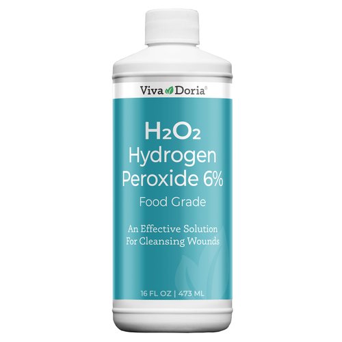 Viva Doria Hydrogen Peroxide 6 Percent, 20 Volume, Food Grade, 16 Fluid Ounce