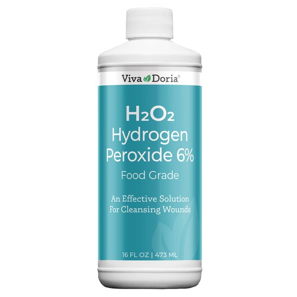 Viva Doria Hydrogen Peroxide 6 Percent, 20 Volume, Food Grade, 16 Fluid Ounce