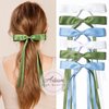 6PCS Hair Bows for Women Hair Clip Hair Tassel Hair Ribbon Ponytail Holder Accessories Slides Metal Clips Barrettes Girls Toddlers Teens Green Blue White