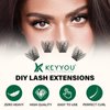 Lash Clusters 144pcs Individual Lashes D Curl 10mm Eyelash Clusters KEYYOU Air Touch Cluster Lashes Super Lightweight Soft Wispy Comfortable Easy DIY at Home(Air01-D-18mm)