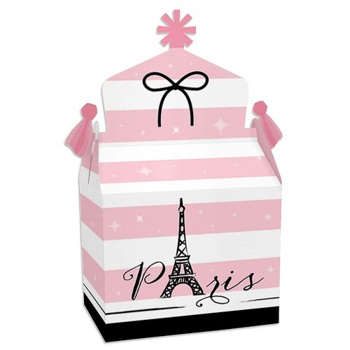 Big Dot of Happiness Paris, Ooh La La - Treat Box Party Favors - Paris Themed Baby Shower or Birt...