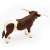 Gemini&Genius Farm Animal Toys, Longhorn Cow Action Figure, Hand Painted, 6 Inches Length, Realistic and Durable Farm Toys for Children Boys and Girls Gift (1294)
