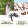 GOO GOO Mink Eyelashes, Middle Long Crossed Cluster Type False Eyelashes 18mm-25mm 5 Styles Multipack Natural Layered Hand Made Strips Siberian 3D Mink Lashes Fluffy Full Fake Eyelashes
