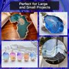 GRLELOU 17OZ Clear Resin Epoxy Resin Kit, Not Yellowing&Bubble Free Self-Leveling Coating& Casting Resin for Art Crafts, Jewelry Making,Resin Molds,Art Resin (8.5OZ x 2)