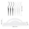 Dioche 6pcs False Eyelashes Display Stick with Display Stand, Holder Applicator Tool, 3D Eyelash Extensions Try On Sticks, for Planting Grafted Eyelash