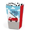 Fired Up Fire Truck - Firefighter Firetruck Baby Shower or Birthday Party Favor Popcorn Treat Boxes - Set of 12