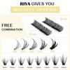 Riya Lash Clusters DIY Eyelash Extensions 240pcs D Curl Clusters Lashes 30D 40D LASH Volume Individual Lashes Eyelash Clusters Extensions Wispy Lashes Cluster DIY at Home (30D，Mixed）