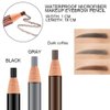 Long-lasting Waterproof Eyebrow Pencil with Pull Cord - Perfect for Marking, Filling, and Outlining - Tattoo Makeup for Waterproof and Durable Permanent Eyebrow Liners (Black)