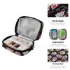 xigua Skull Travel Pill Organizer Moisture Proof Pill Box Purse Daily Pill Case for Vitamins, Medication and Supplements