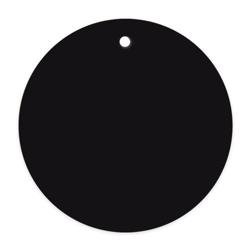Andaz Press Blank Circle Gift Tags, Black, 24-Pack