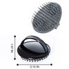 2pcs Scalp Massager Shampoo Brush for Dandruff Removal and Hair Growth, Shower Washing Hair Scrub Brush Tool for Women Men Pet (Black & Grey)