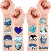 100 PCS Alaska Cruise Birthday Party Decorations Favors Temporary Tattoos Decor Adventure Await Alaska Flag Alaskan Cruise Car Ship Lion Seal Reindeer Stickers For Boy Girl Gift School Prizes Rewards