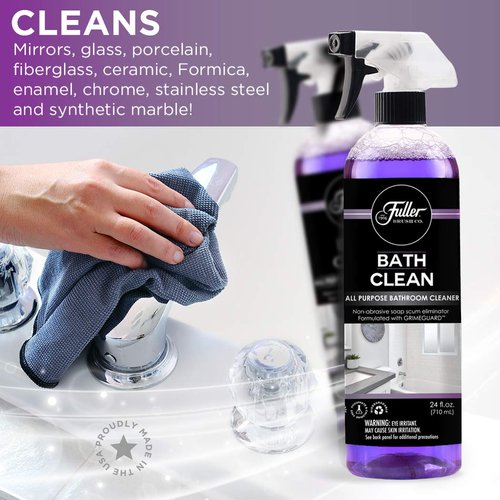 Fuller Brush Tile Grout E-Z Scrubber & Telescopic Handle Bundle with BathClean Bathroom Cleaner
