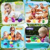 Color Changing No Hole Bath Toys for Kids Toddlers, Color Change Dinosaur Animal Toys with Drying Bag (6 Pack), Baby Bath Toys Water Toys Floating Fish Toys, Dinosaur Toys for Bathtub Pool Christmas