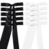 10PCS Silky Satin Hair Bows Hair Clip Ribbon Accessories Ponytail Holder Hair Bow for Women Girls Teens (Black White)