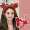 ZHOUMEIWENSP Red Crab claw Headband for Women SPA Skin Care Facial Hair Band Makeup Washing Hair Accessories (Red Crab claw)