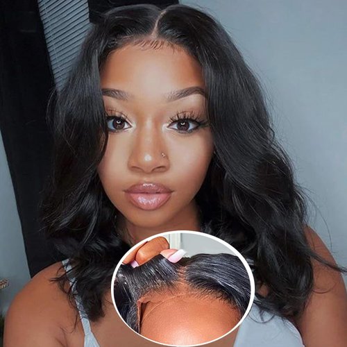 BLOCKICE Wear and Go Glueless Wig Human Hair Pre Cut lace Wigs For Black Women body Wave Lace Fro...